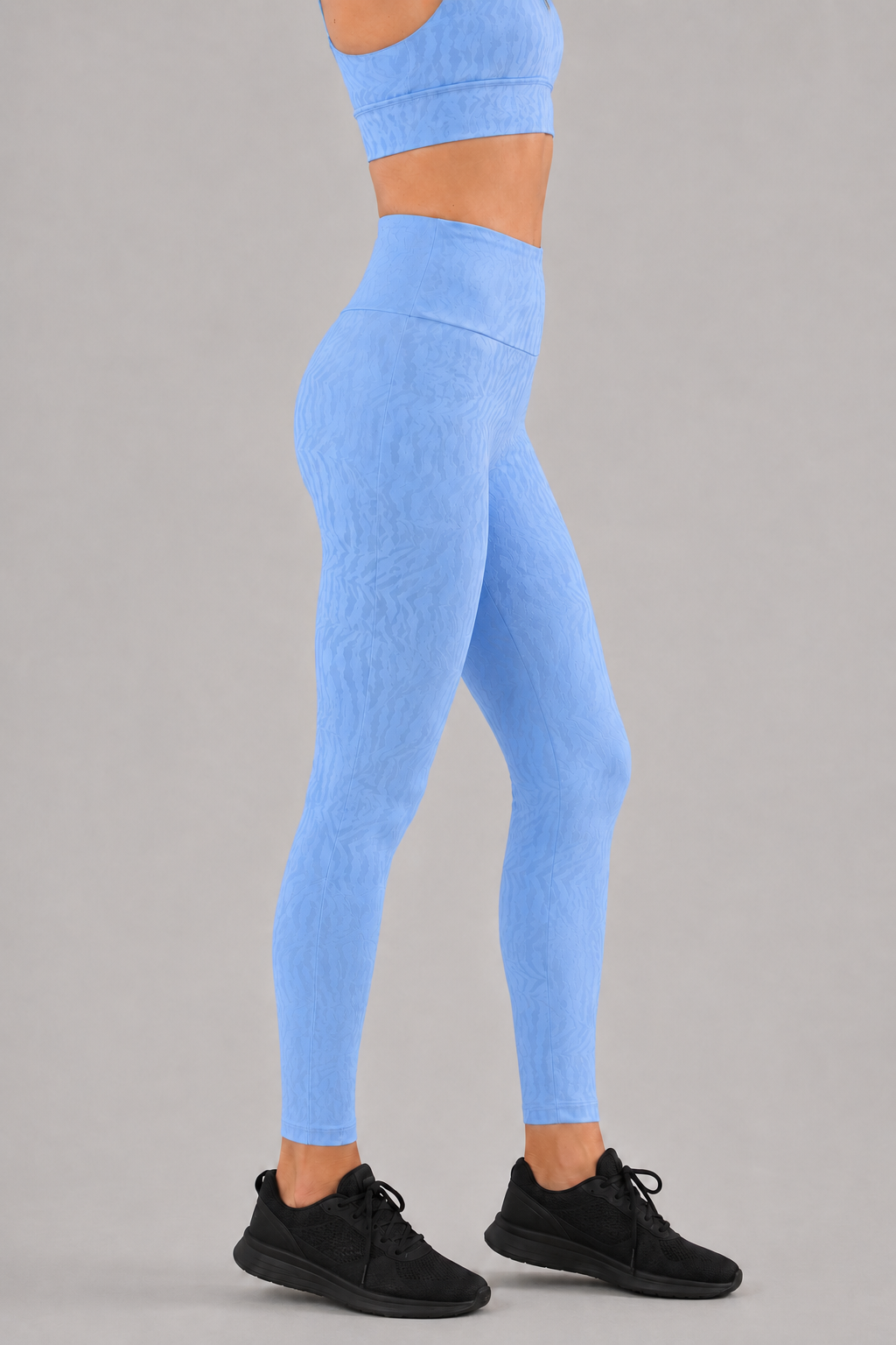 Aria Shiny Tiger Tights – Sky Blue – alternate view 3