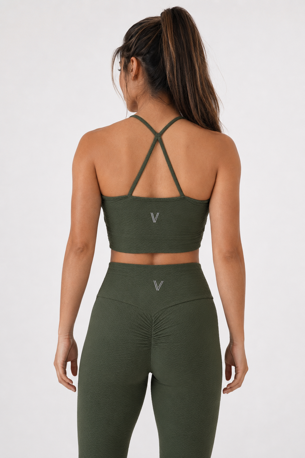 Navuna Strap Crop Top – Olive – alternate view 3