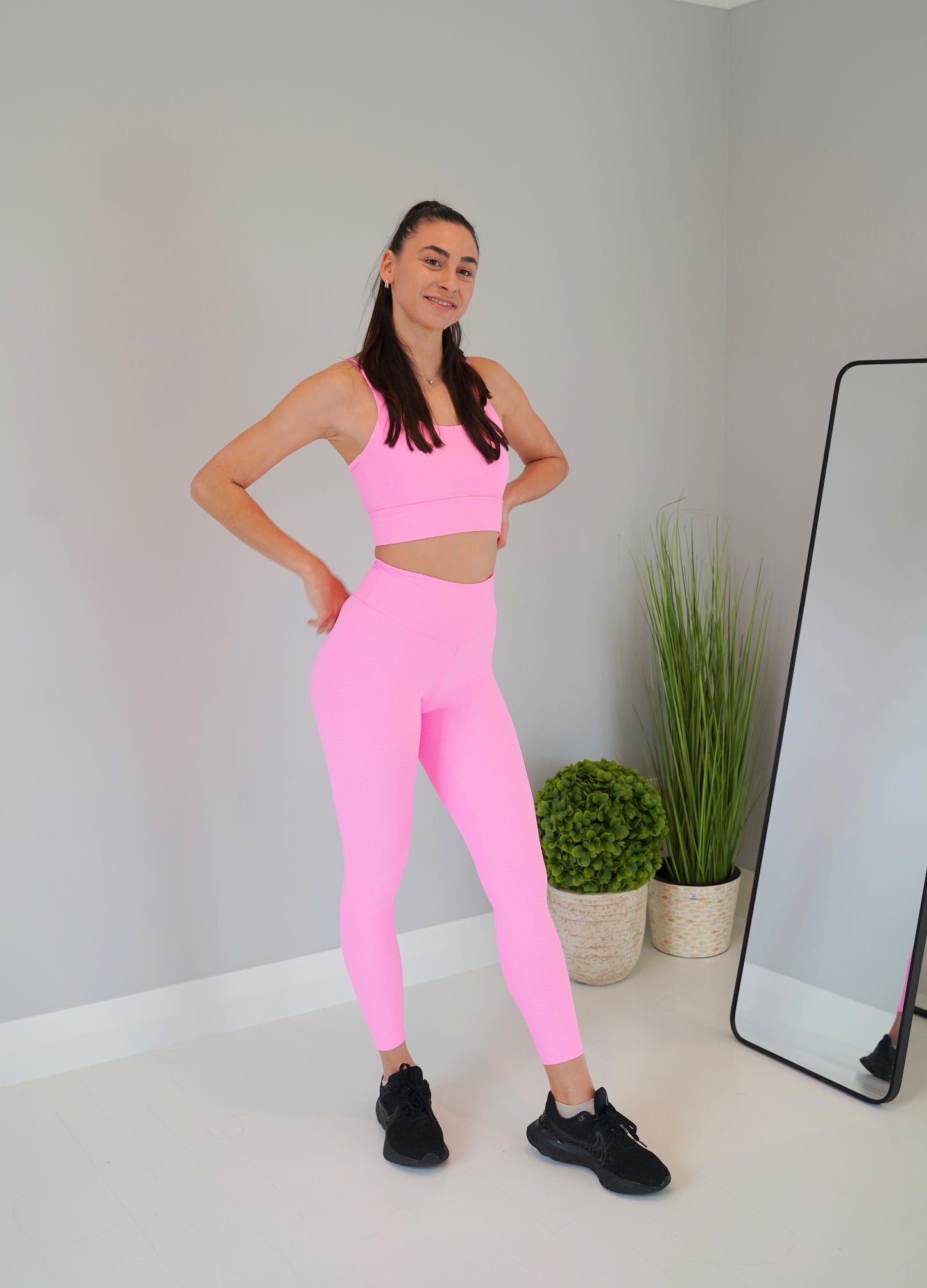 Crash Cross Butt-Lift Tights - Pink