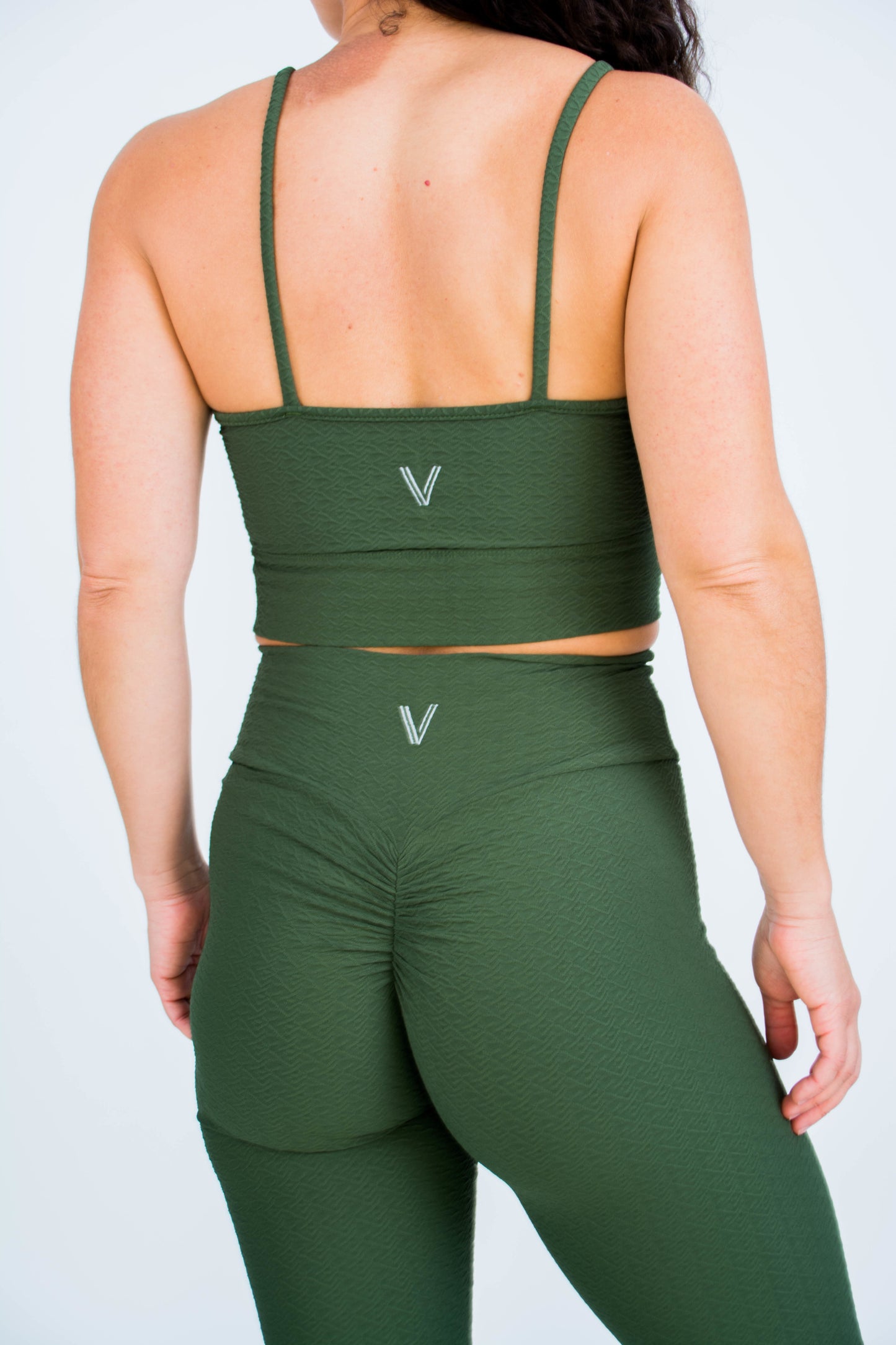 Navuna Strap Crop Top - Olive