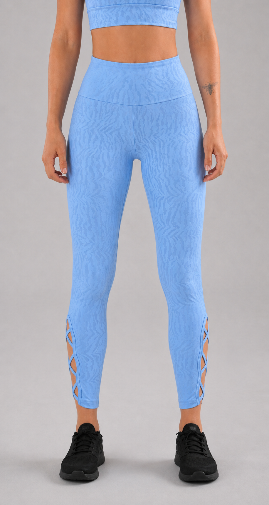 Zava Shine Tiger Tights – Sky Blue – alternate view 2