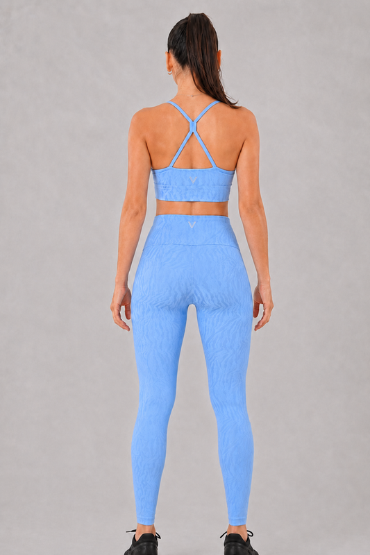 Aria Shiny Tiger Tights β Sky Blue β alternate view 4