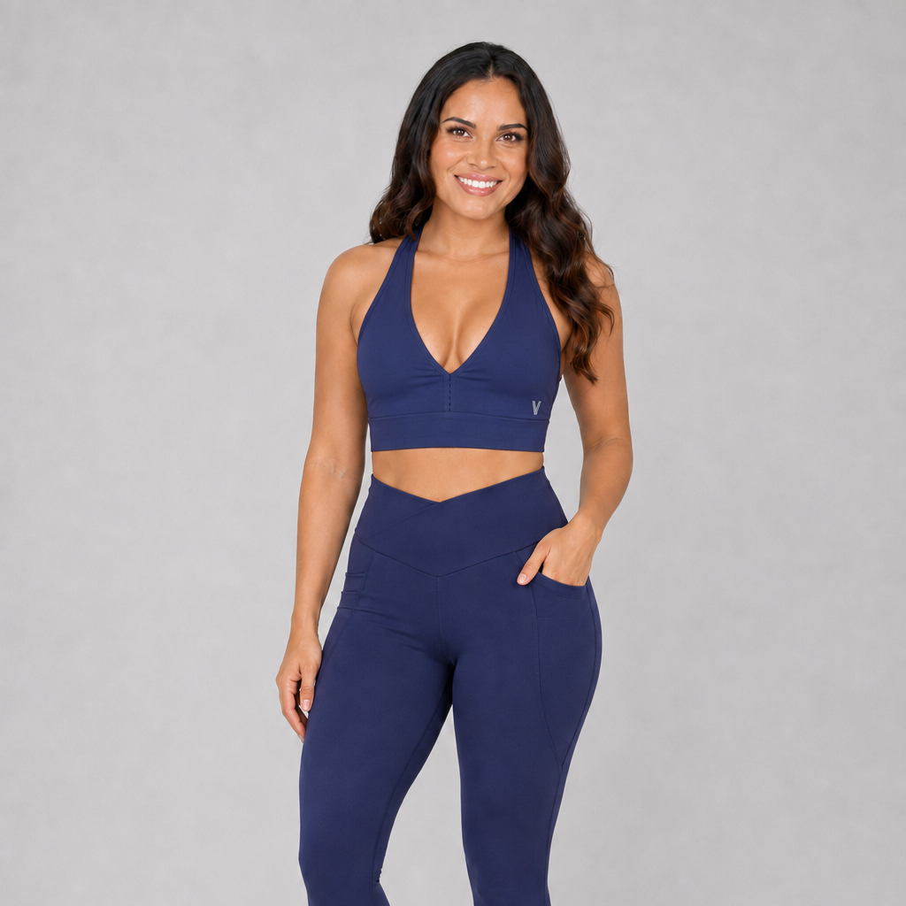 Eco Power Bra – Navy – product view
