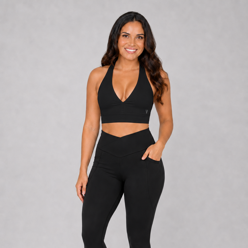 Eco Power Bra – Black – product view