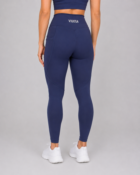 V-Waist Power Tights with Pockets β Navy β alternate view 4