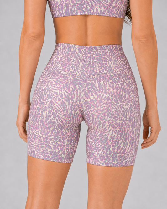 V-Waist Midi Biker Shorts with Pockets – Violet Tiger – alternate view 4