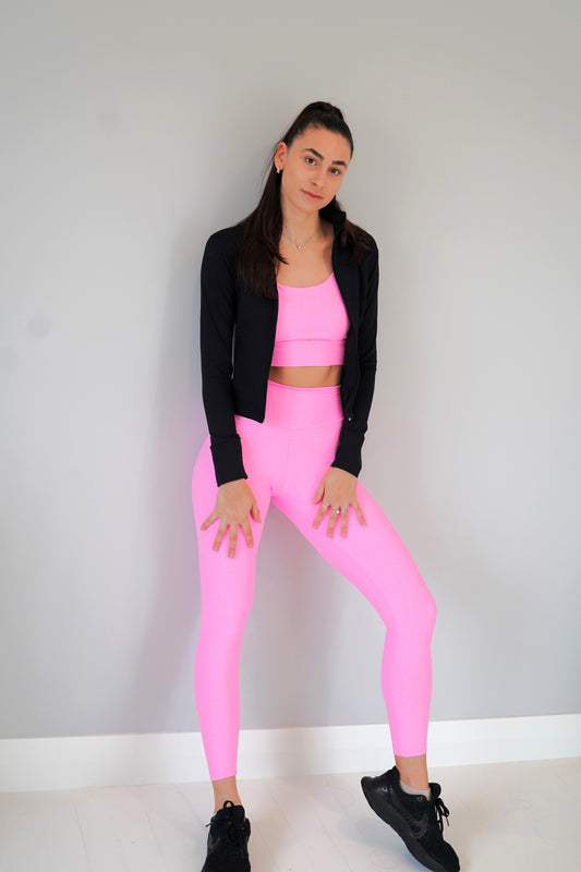 Crash Cross Butt-Lift Tights - Pink