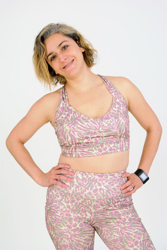 Eco Training Bra - Violet Tiger