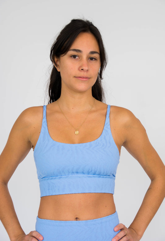 Sky Navuna Shiny Tiger Crop Top