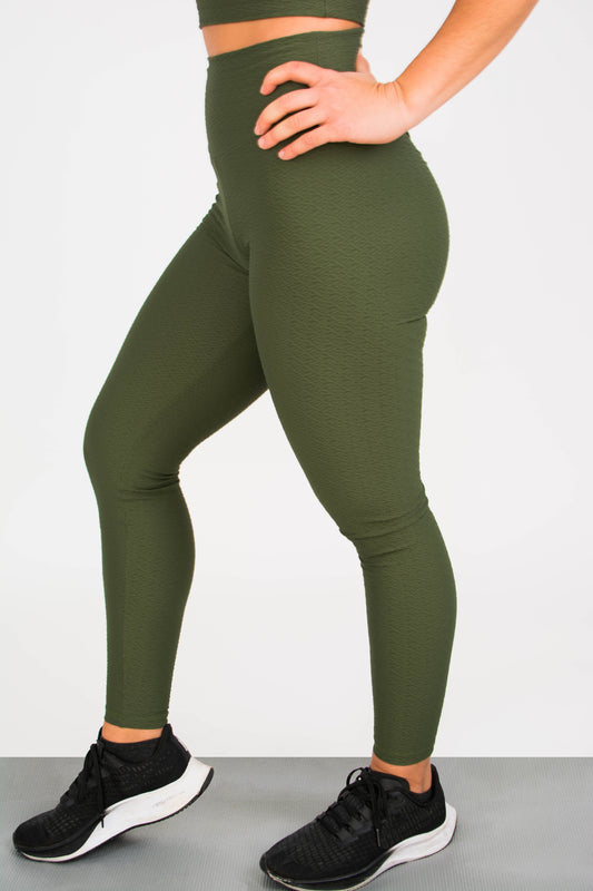 Olive Crash Cross Tights