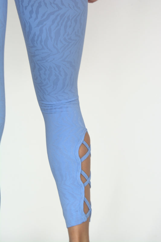 Zava Shine Tiger Tights – Sky Blue