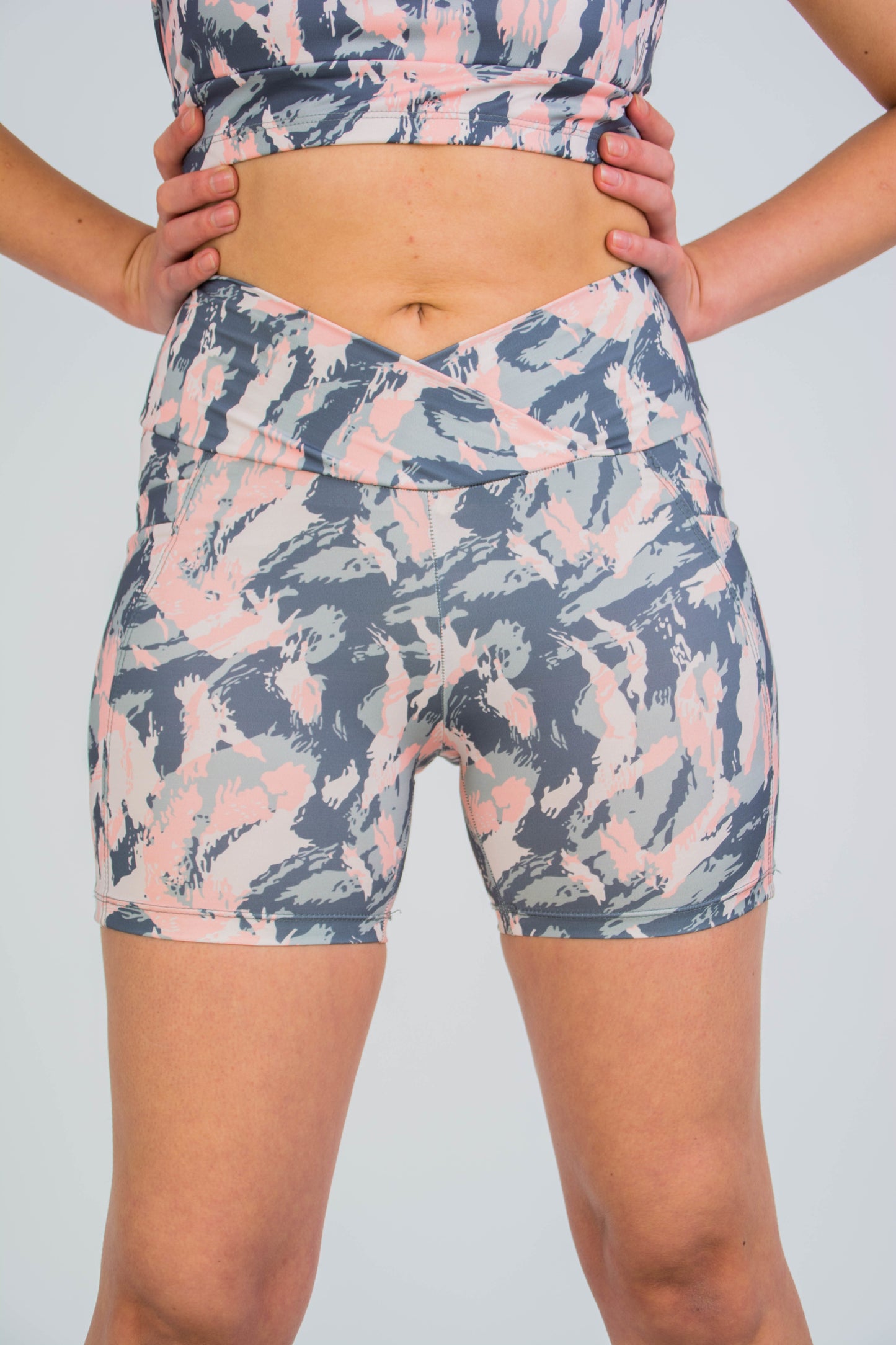 White camo best sale biker shorts