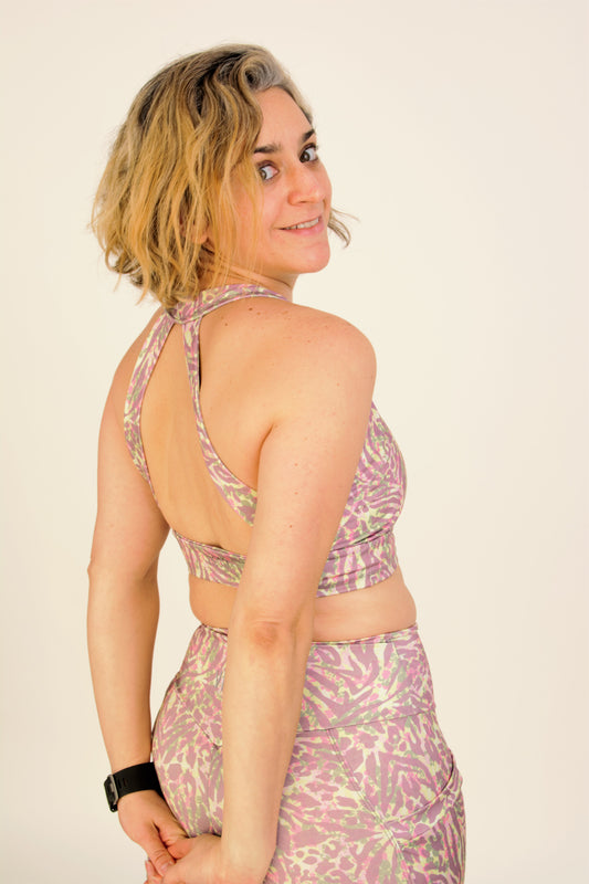 Eco Training Bra - Violet Tiger