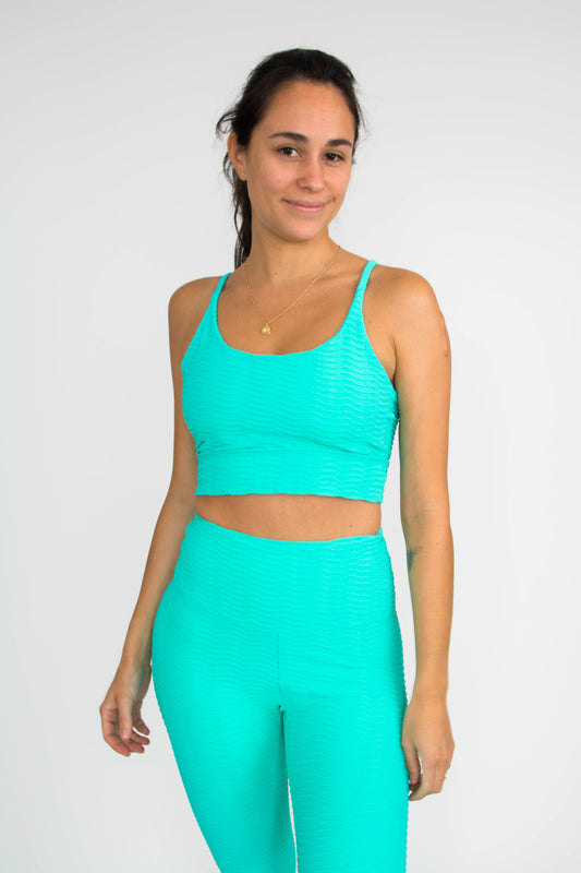 Navuna Strap Crop Top - Mint Turquoise