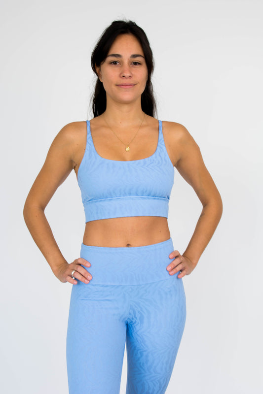 Navuna Strap Crop Top - Baby Blue