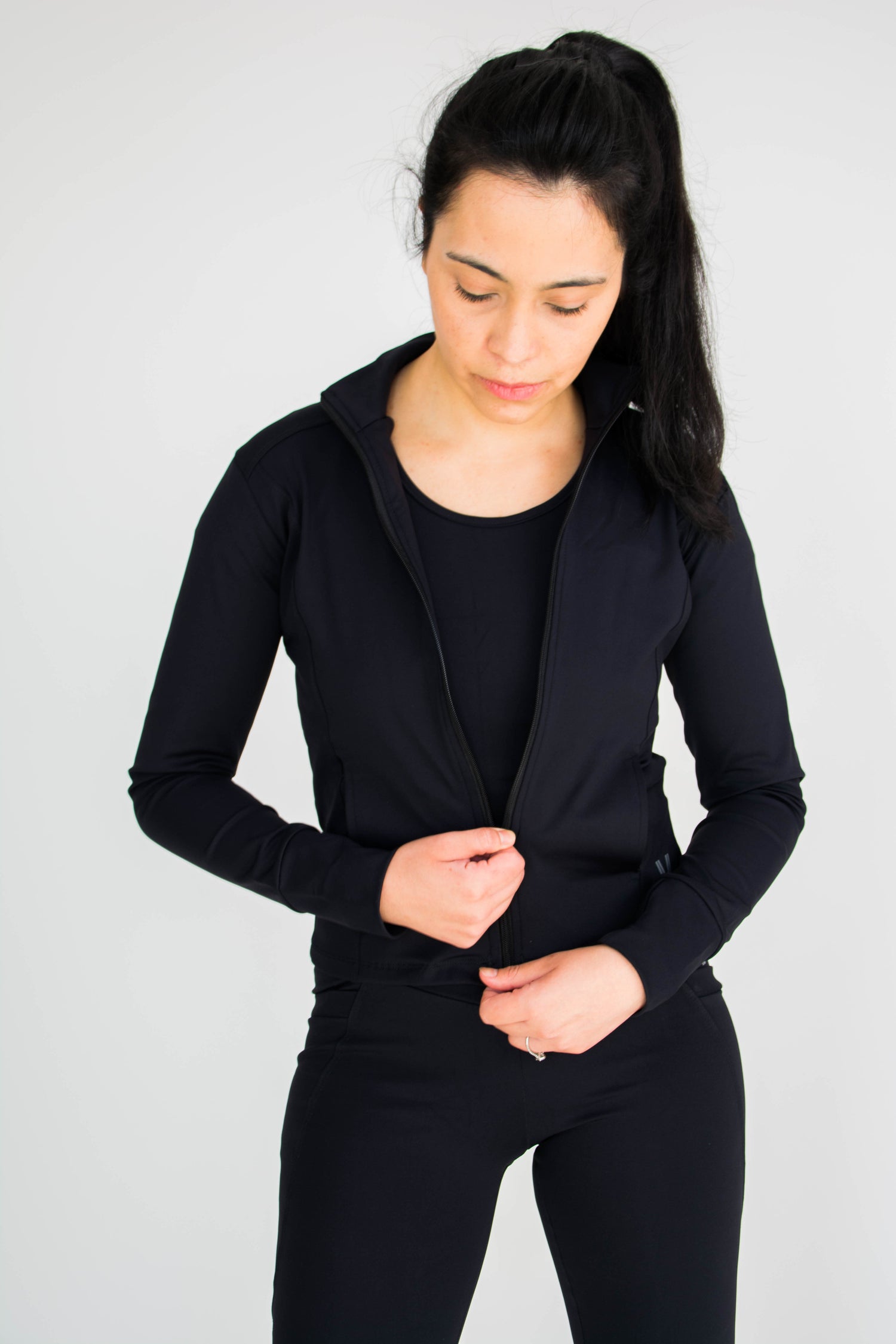 Black shop activewear jacket